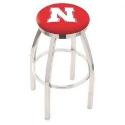 Holland Bar Stool Co. 30" Chrome Nebraska Swivel Bar Stool, Accent Ring
