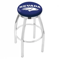 Holland Bar Stool Co. 30" Chrome Nevada Swivel Bar Stool, Accent Ring