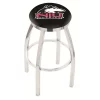 Holland Bar Stool Co. 25" Chrome Northern Illinois Swivel Bar Stool, Accent Ring