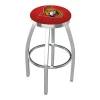 Holland Bar Stool Co. 25" Chrome Ottawa Senators Swivel Bar Stool, Accent Ring