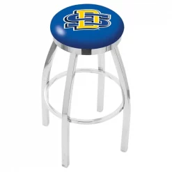 Holland Bar Stool Co. 30" Chrome South Dakota State Swivel Bar Stool, Accent Ring
