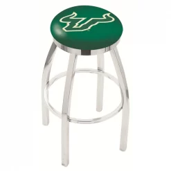 Holland Bar Stool Co. 30" Chrome South Florida Swivel Bar Stool, Accent Ring