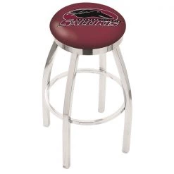 Holland Bar Stool Co. 25" Chrome Southern Illinois Swivel Bar Stool, Accent Ring