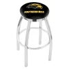 Holland Bar Stool Co. 30" Chrome Southern Miss Swivel Bar Stool, Accent Ring