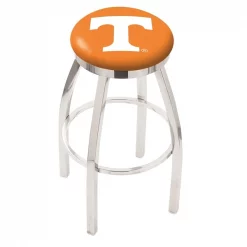 Holland Bar Stool Co. 25" Chrome Tennessee Swivel Bar Stool, Accent Ring