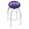 Holland Bar Stool Co. 30" Chrome TCU Swivel Bar Stool, Accent Ring