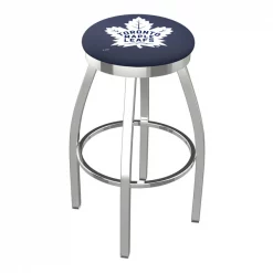 Holland Bar Stool Co. 25" Chrome Toronto Maple Leafs Swivel Bar Stool, Accent Ring