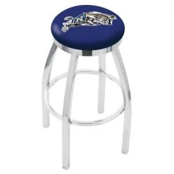 Holland Bar Stool Co. 30" Chrome US Naval Academy NAVY Swivel Bar Stool, Accent Ring