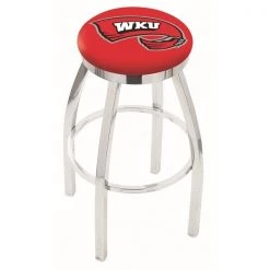 Holland Bar Stool Co. 30" Chrome Western Kentucky Swivel Bar Stool, Accent Ring