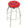 Holland Bar Stool Co. 30" Chrome Wisconsin "W" Swivel Bar Stool, Accent Ring