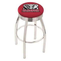 Holland Bar Stool Co. 30" Chrome Alabama Swivel Bar Stool, Accent Ring