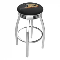 Holland Bar Stool Co. 30" Chrome Anaheim Ducks Swivel Bar Stool, Accent Ring