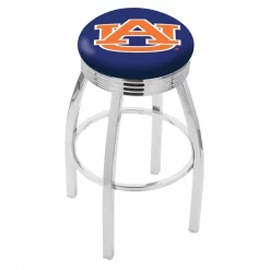 Holland Bar Stool Co. 30" Chrome Auburn Swivel Bar Stool, Accent Ring