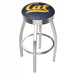 Holland Bar Stool Co. 30" Chrome Cal Swivel Bar Stool, Accent Ring