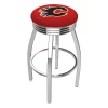 Holland Bar Stool Co. 25" Chrome Calgary Flames Swivel Bar Stool, Accent Ring