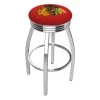 Holland Bar Stool Co. 25" Chrome Chicago Blackhawks Swivel Bar Stool, Accent Ring -Kitchen & Dining Furniture Sales Store Holland20Bar20Stool20Co L8C3CChiHwk R