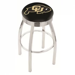 Holland Bar Stool Co. 30" Chrome Colorado Swivel Bar Stool, Accent Ring