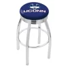 Holland Bar Stool Co. 25" Chrome Connecticut Swivel Bar Stool, Accent Ring