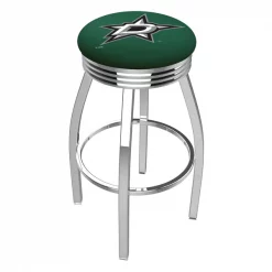 Holland Bar Stool Co. 30" Chrome Dallas Stars Swivel Bar Stool, Accent Ring