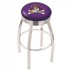 Holland Bar Stool Co. 30" Chrome East Carolina Swivel Bar Stool, Accent Ring