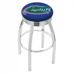 Holland Bar Stool Co. 30" Chrome Florida Swivel Bar Stool, Accent Ring