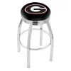 Holland Bar Stool Co. 30" Chrome Georgia "G" Swivel Bar Stool, Accent Ring