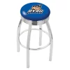 Holland Bar Stool Co. 25" Chrome Grand Valley State Swivel Bar Stool, Accent Ring