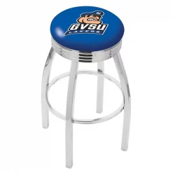 Holland Bar Stool Co. 30" Chrome Grand Valley State Swivel Bar Stool, Accent Ring
