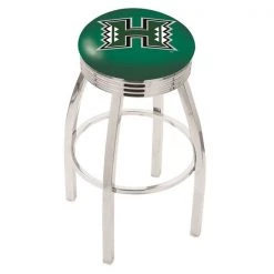 Holland Bar Stool Co. 25" Chrome Hawaii Swivel Bar Stool, Accent Ring