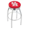 Holland Bar Stool Co. 30" Chrome Houston Swivel Bar Stool, Accent Ring
