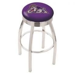 Holland Bar Stool Co. 30" Chrome James Madison Swivel Bar Stool, Accent Ring