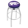 Holland Bar Stool Co. 30" Chrome Kansas State Swivel Bar Stool, Accent Ring