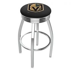 Holland Bar Stool Co. 30" Chrome Vegas Golden Knights Swivel Bar Stool, Accent Ring