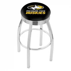 Holland Bar Stool Co. 30" Chrome Michigan Tech Swivel Bar Stool, Accent Ring