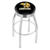 Holland Bar Stool Co. 25" Chrome Missouri Western State Swivel Bar Stool, Accent Ring