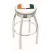Holland Bar Stool Co. 30" Chrome Miami (FL) Swivel Bar Stool, Accent Ring