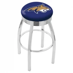 Holland Bar Stool Co. 30" Chrome Montana State Swivel Bar Stool, Accent Ring