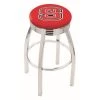 Holland Bar Stool Co. 30" Chrome North Carolina State Swivel Bar Stool, Accent Ring