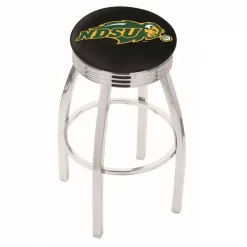 Holland Bar Stool Co. 30" Chrome North Dakota State Swivel Bar Stool, Accent Ring