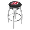 Holland Bar Stool Co. 25" Chrome New Jersey Devils Swivel Bar Stool, Accent Ring