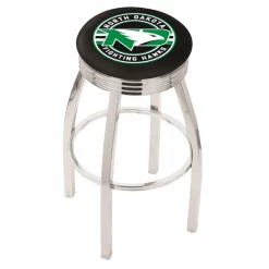 Holland Bar Stool Co. 30" Chrome North Dakota Swivel Bar Stool, Accent Ring