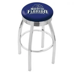 Holland Bar Stool Co. 25" Chrome North Florida Swivel Bar Stool, Accent Ring