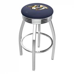 Holland Bar Stool Co. 25" Chrome Nashville Predators Swivel Bar Stool, Accent Ring
