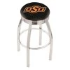 Holland Bar Stool Co. 25" Chrome Oklahoma State Swivel Bar Stool, Accent Ring -Kitchen & Dining Furniture Sales Store Holland20Bar20Stool20Co L8C3COKStUn
