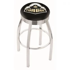 Holland Bar Stool Co. 30" Chrome Pitt Swivel Bar Stool, Accent Ring