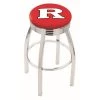 Holland Bar Stool Co. 25" Chrome Rutgers Swivel Bar Stool, Accent Ring
