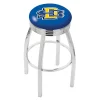 Holland Bar Stool Co. 25" Chrome South Dakota State Swivel Bar Stool, Accent Ring
