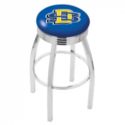 Holland Bar Stool Co. 30" Chrome South Dakota State Swivel Bar Stool, Accent Ring