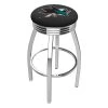 Holland Bar Stool Co. 25" Chrome San Jose Sharks Swivel Bar Stool, Accent Ring