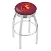 Holland Bar Stool Co. 25" Chrome USC Trojans Swivel Bar Stool, Accent Ring